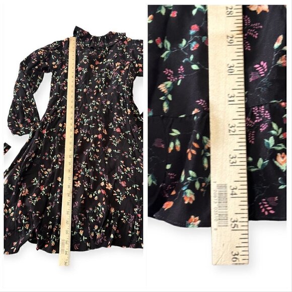 MAJE ROSALIO‎ WRAP DRESS, Size M/2, Black Floral Print, NWT - Picture 15 of 15